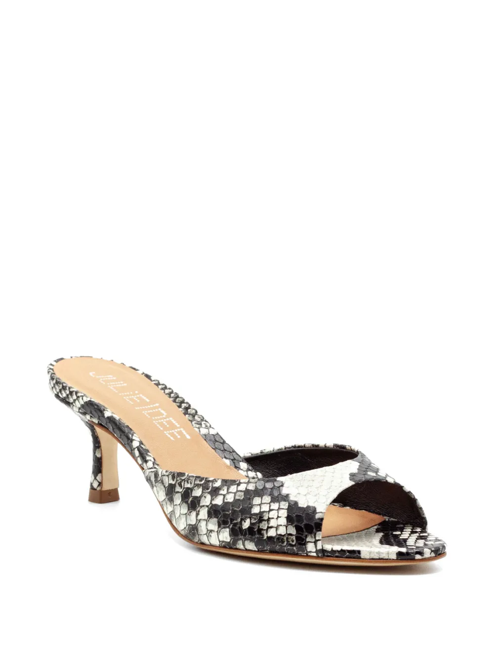 Julie Dee python-print leather sandals Wit