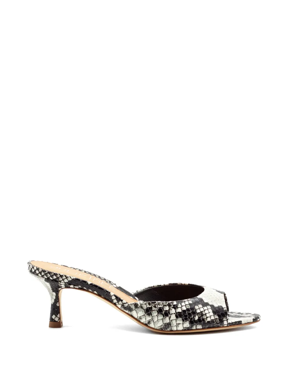 Julie Dee python-print leather sandals - Bianco