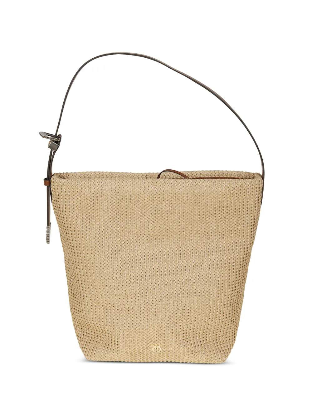 PINKO woven buckle-strap bucket bag - Toni neutri