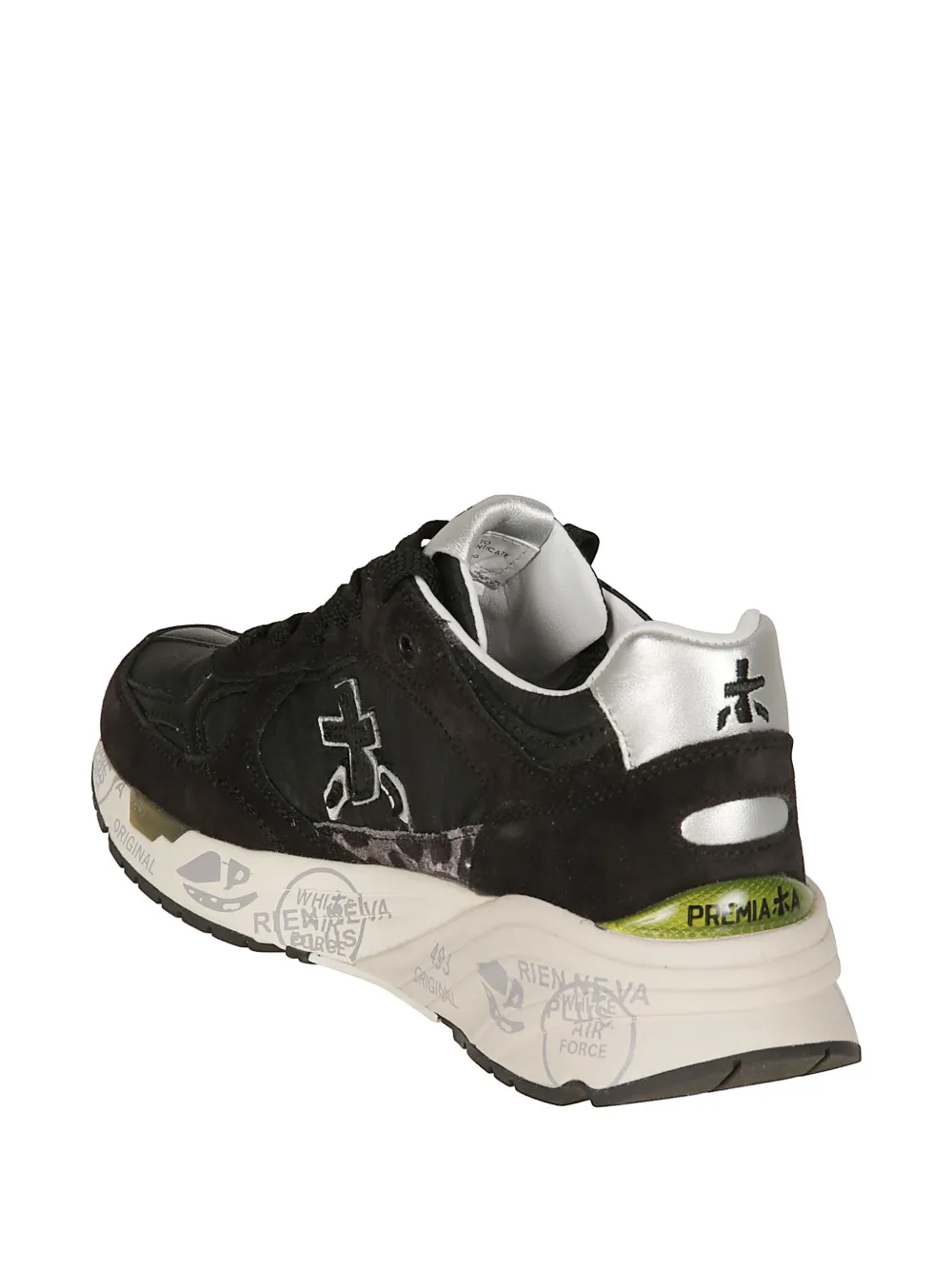 Premiata Mased leopard-print sneakers Zwart