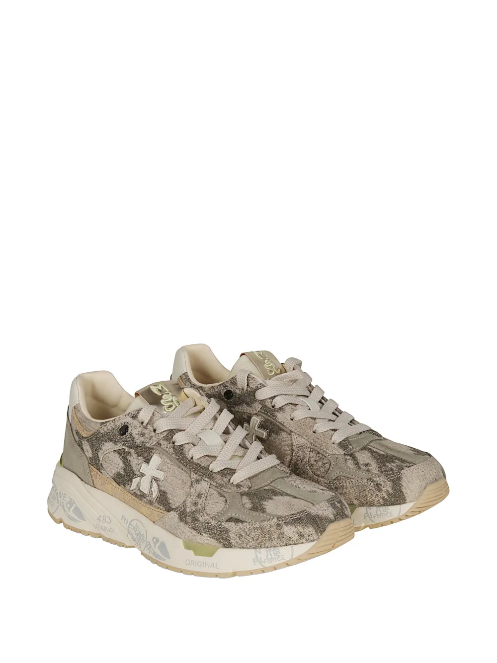 Premiata Mased animal-print sneakers Beige