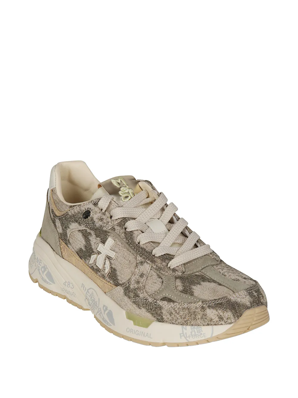 Premiata Mased animal-print sneakers Beige