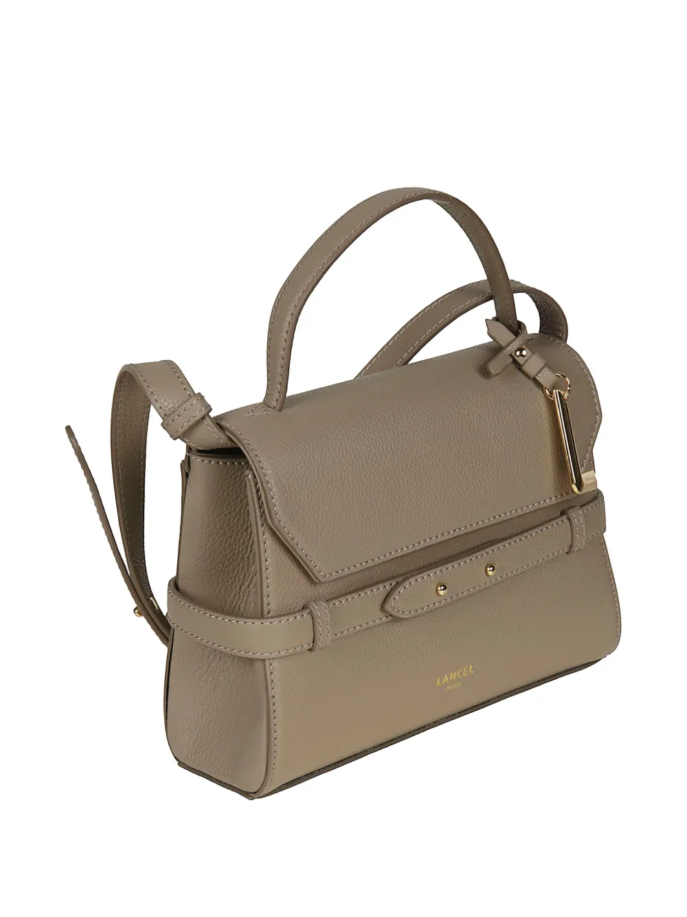 Lancel Leren shopper met logoprint Beige