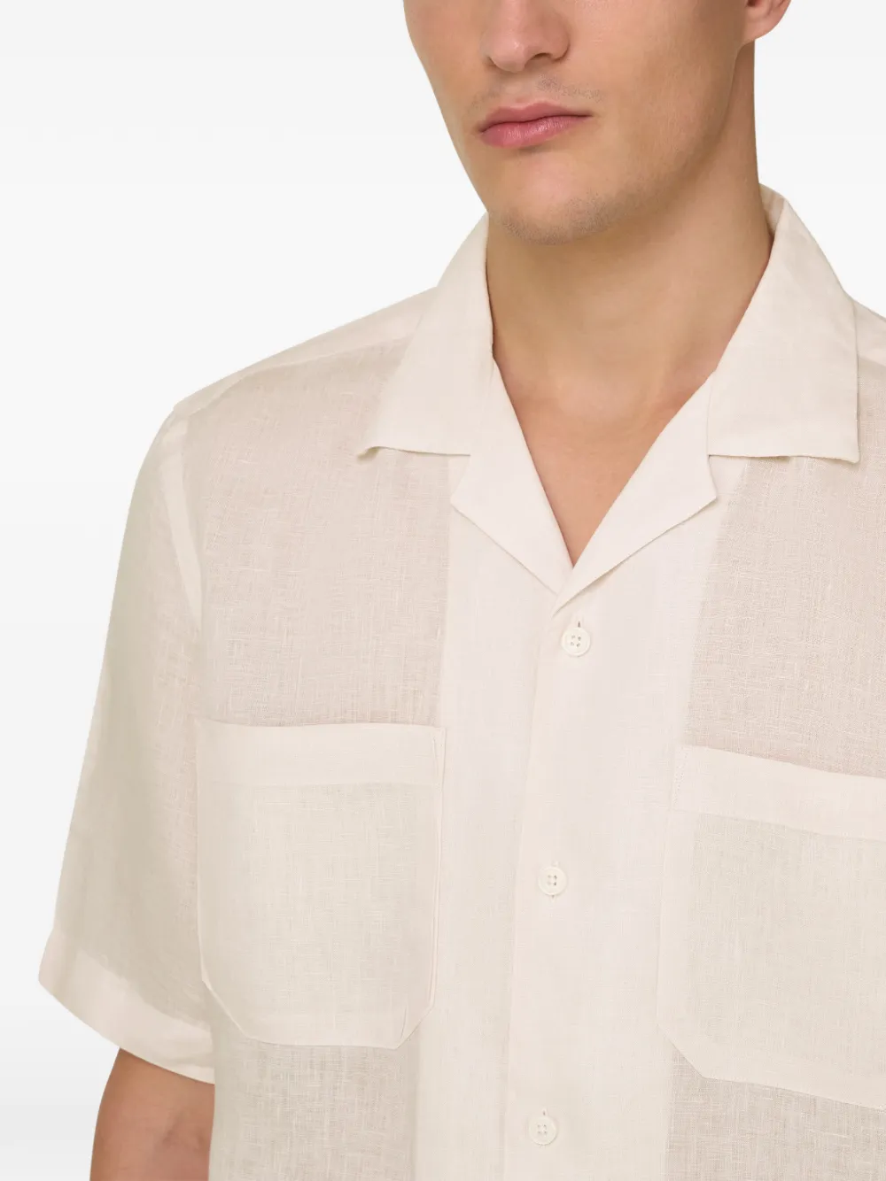 Boggi Milano Linnen overhemd Beige