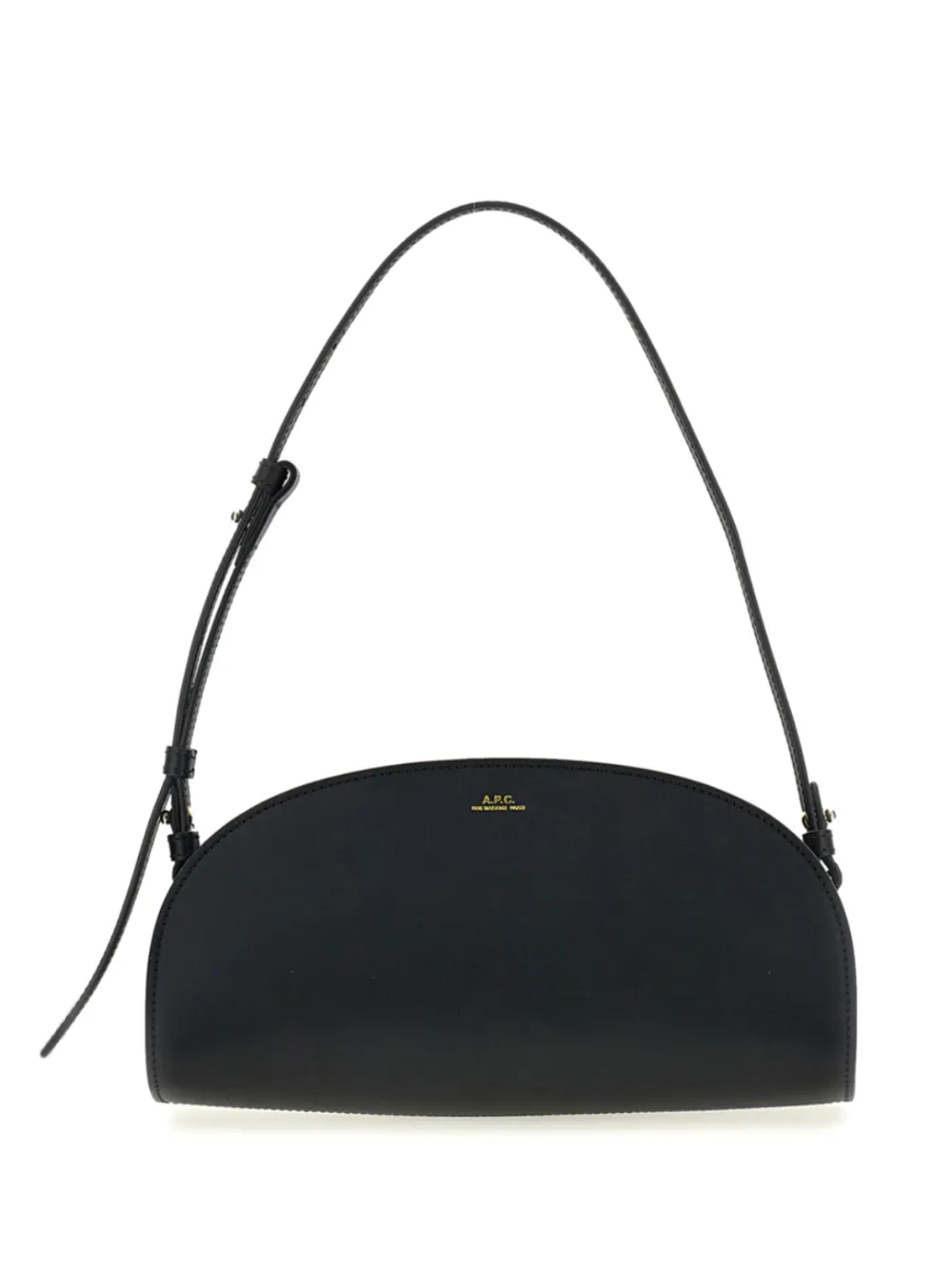 A.P.C. logo-lettering shoulder bag - Nero