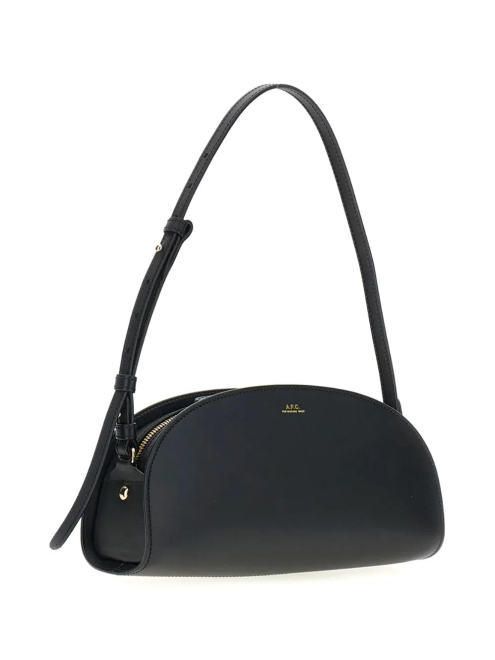A.P.C. Schoudertas met logo Zwart