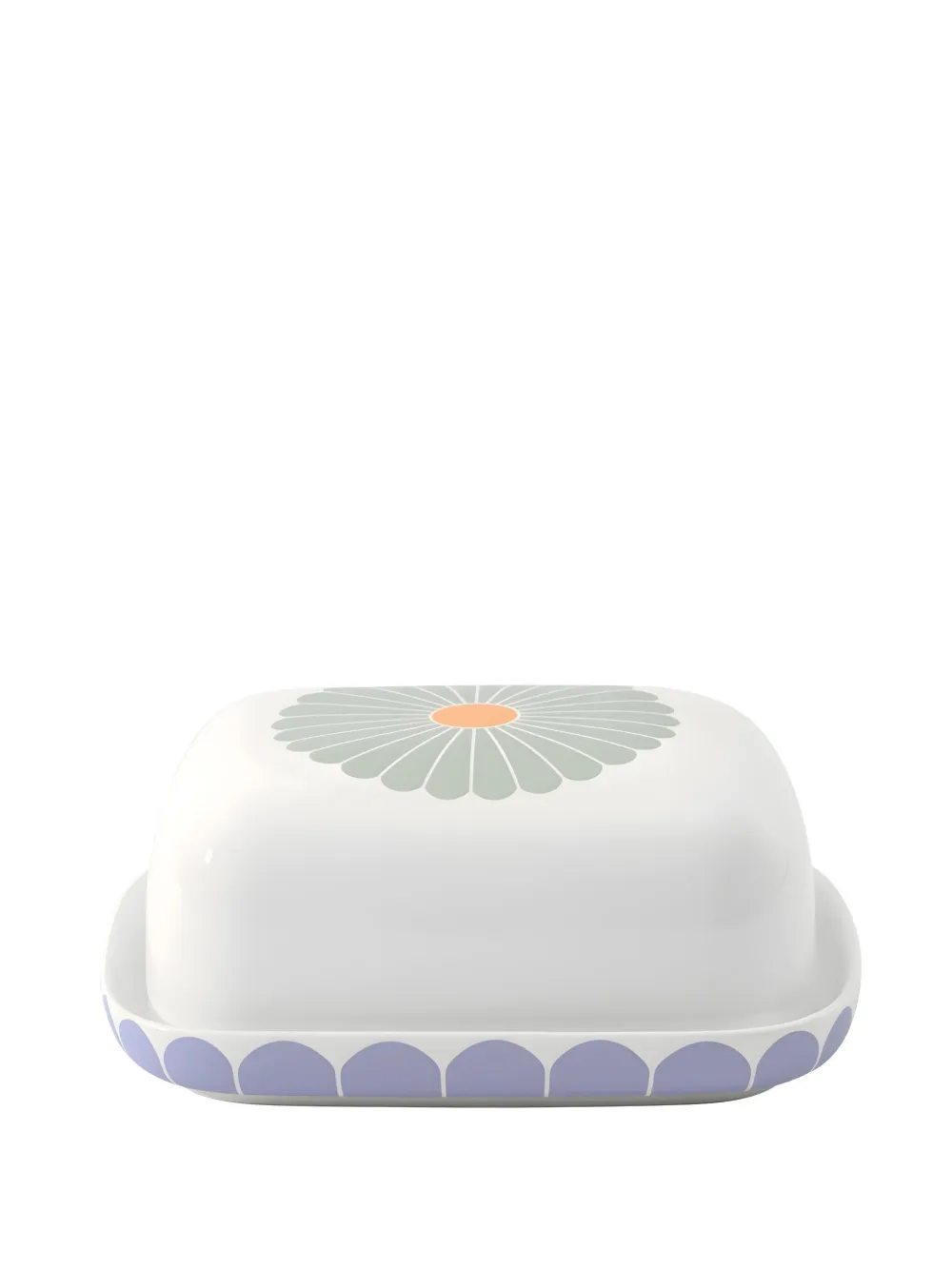 Villeroy & Boch Fleur floral-print butter dish - Bianco