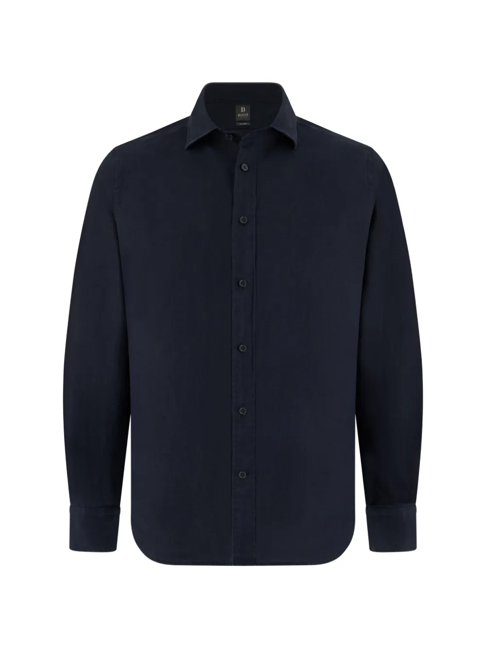 Boggi Milano garment-washed linen shirt - Blu
