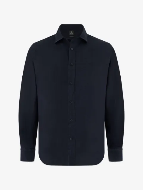 Boggi Milano garment-washed linen shirt