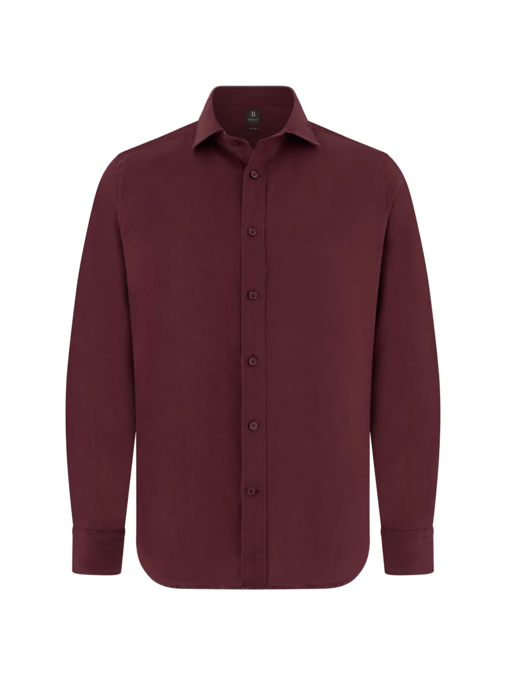 Boggi Milano garment-washed linen shirt - Rosso