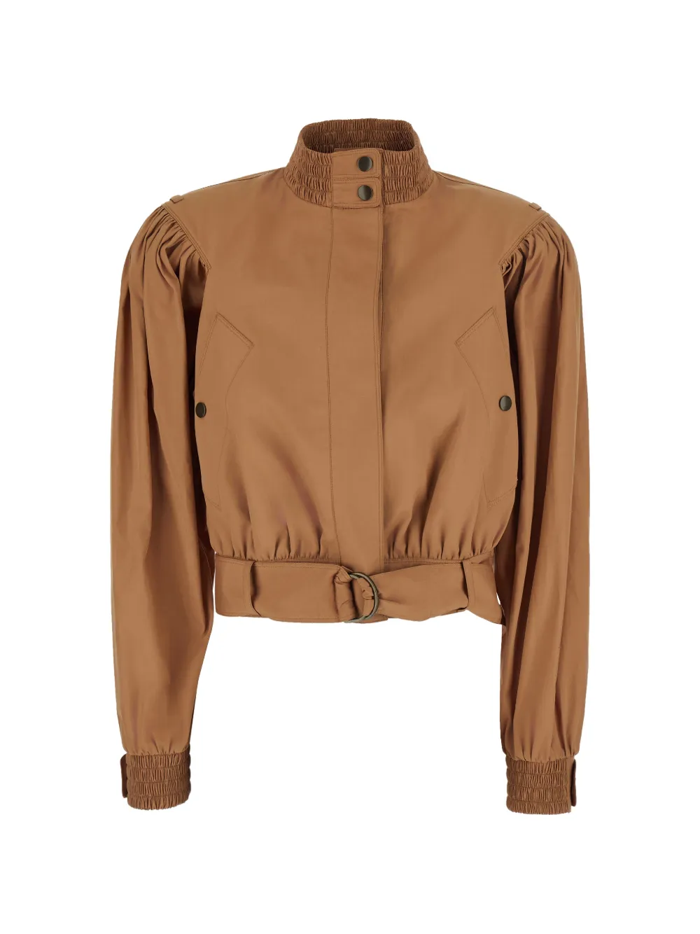 Chloé belted puff-sleeve jacket - Toni neutri