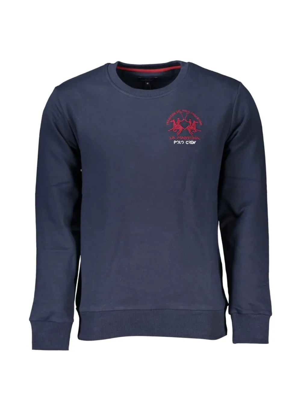 La Martina embroidered-logo cotton sweater - Blu