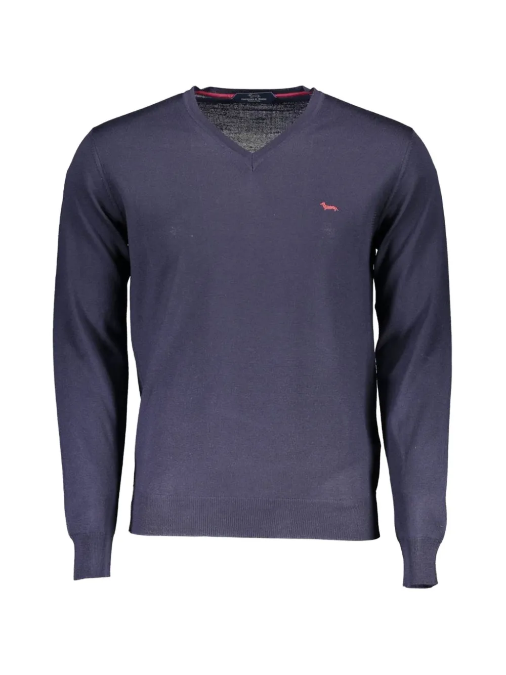 Harmont & Blaine V-neck logo-embroidered sweater - Blau