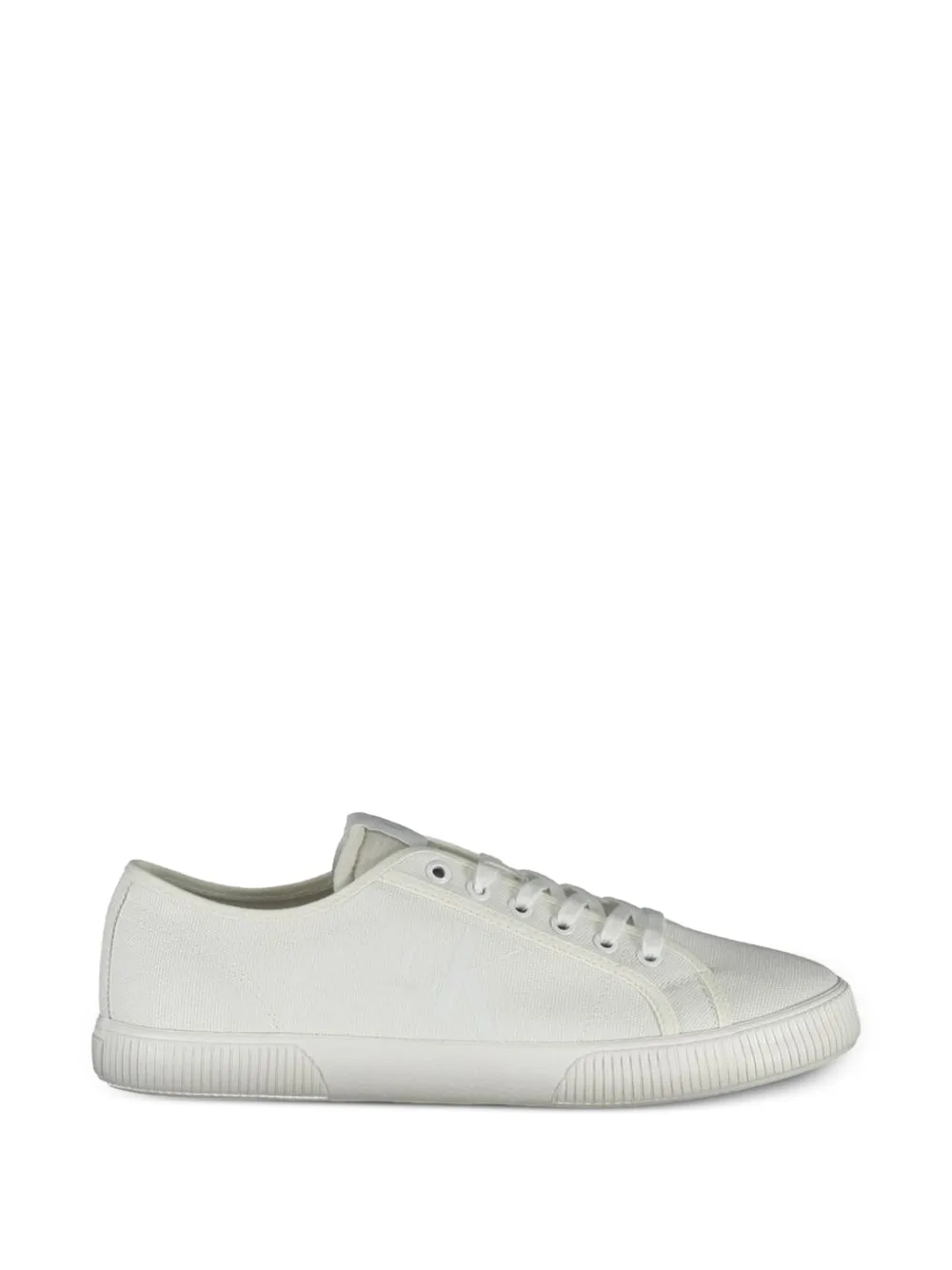 Calvin Klein logo-print canvas sneakers - Bianco