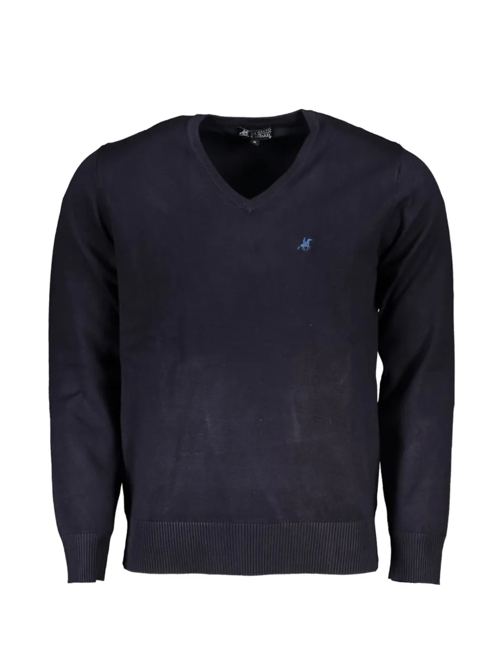 U.S. Grand V-neck embroidered sweater - Blau