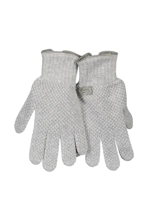 Harmont & Blaine waffle-knit logo-patch gloves