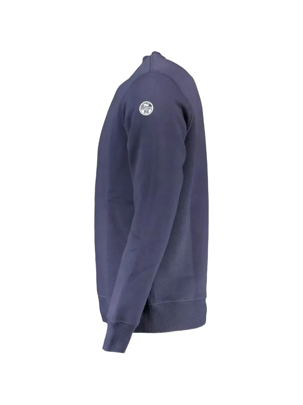 North Sails Sweater met logo-patch en ronde hals Blauw