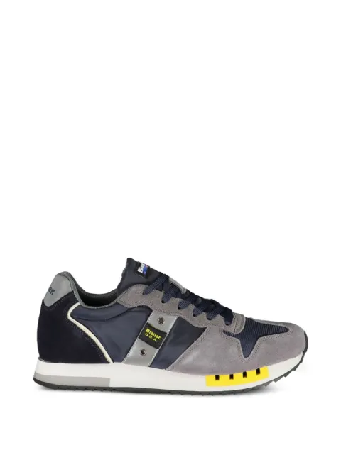 Blauer Queens 01 suede-panelled sneakers