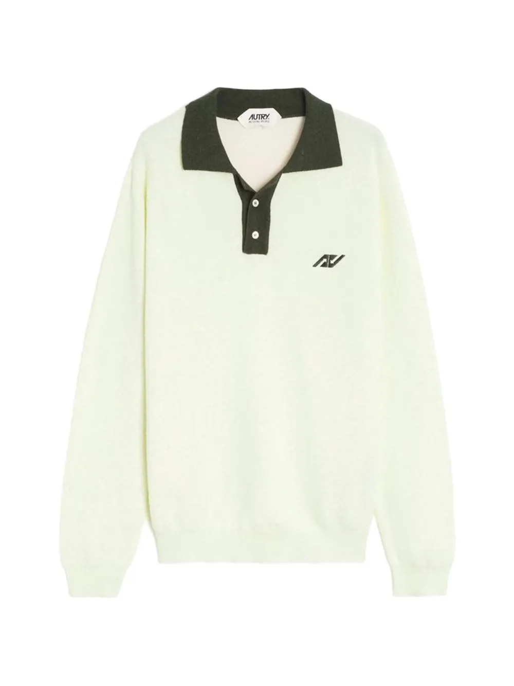 Autry logo-embroidered contrast-collar polo shirt - Toni neutri