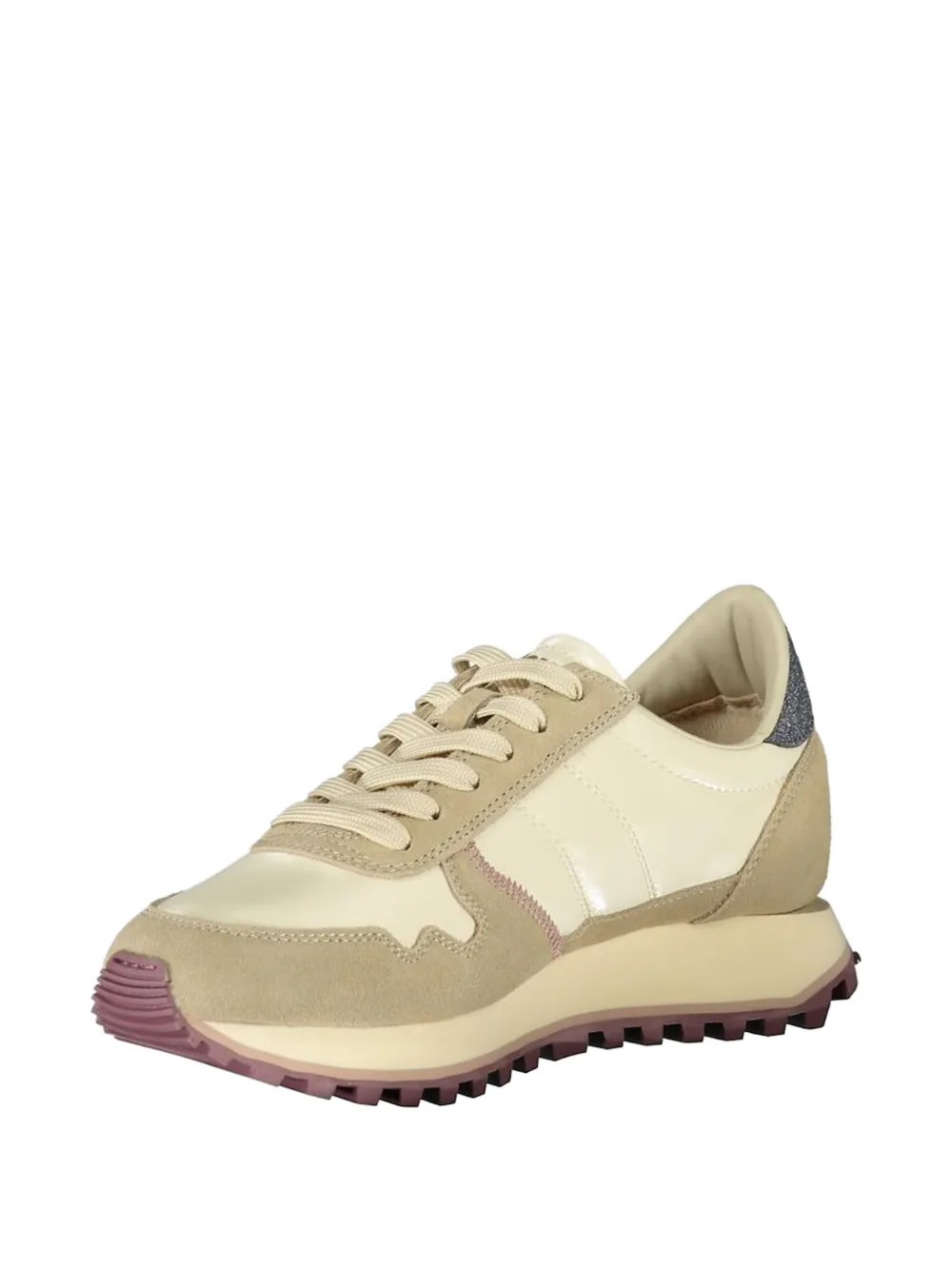Blauer suede-panelled sneakers Beige