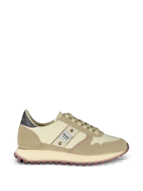 Blauer suede-panelled sneakers