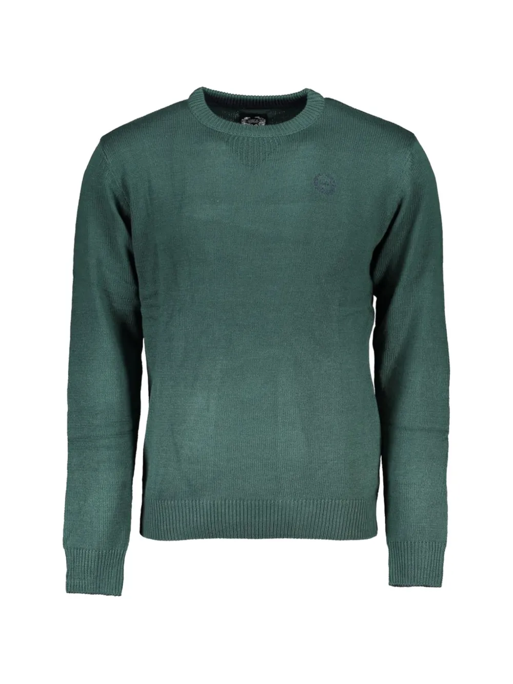 Gian Marco Venturi Vintage Logo-detail Elbow-patch Cotton Sweater In Green