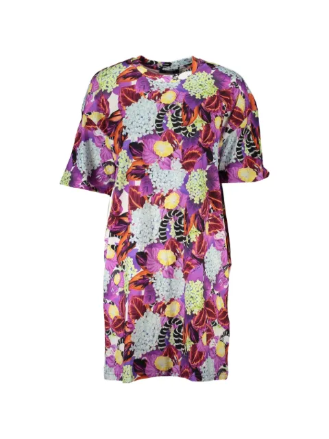 Cavalli Class floral-print T-shirt dress