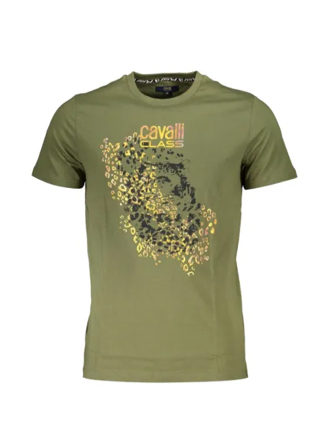 Cavalli Class graphic-print cotton T-shirt