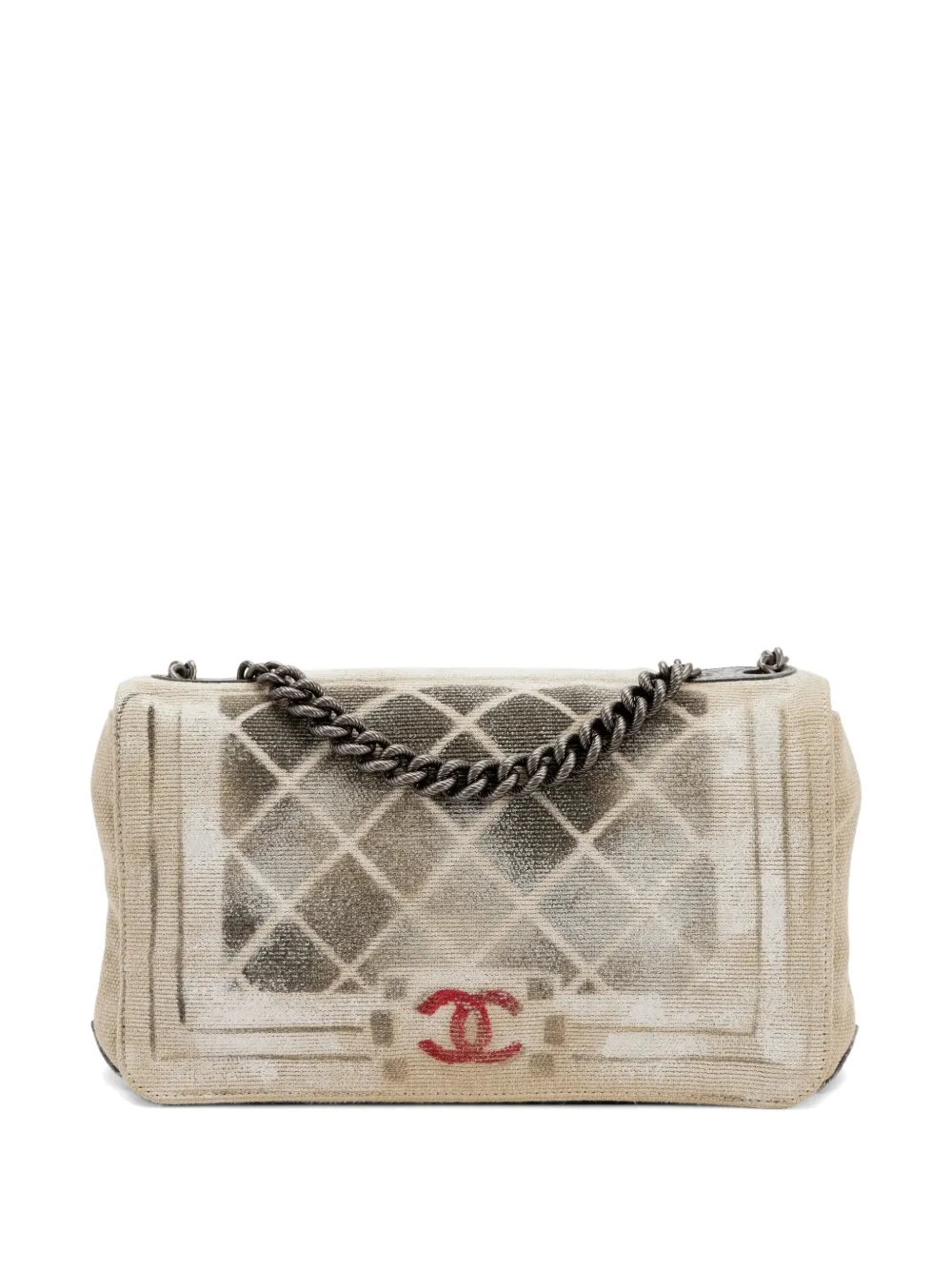 CHANEL Pre-Owned 2014 Art School Oh My Boy Flap shoulder bag - Toni neutri