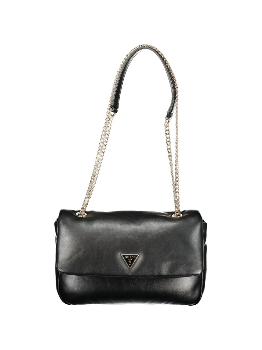 GUESS USA logo-plaque chain-link shoulder bag - Nero