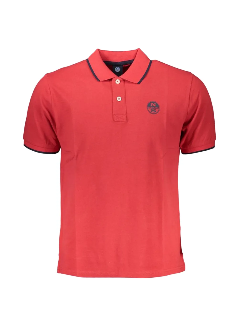 North Sails logo-embroidered piqué polo shirt - Rosso