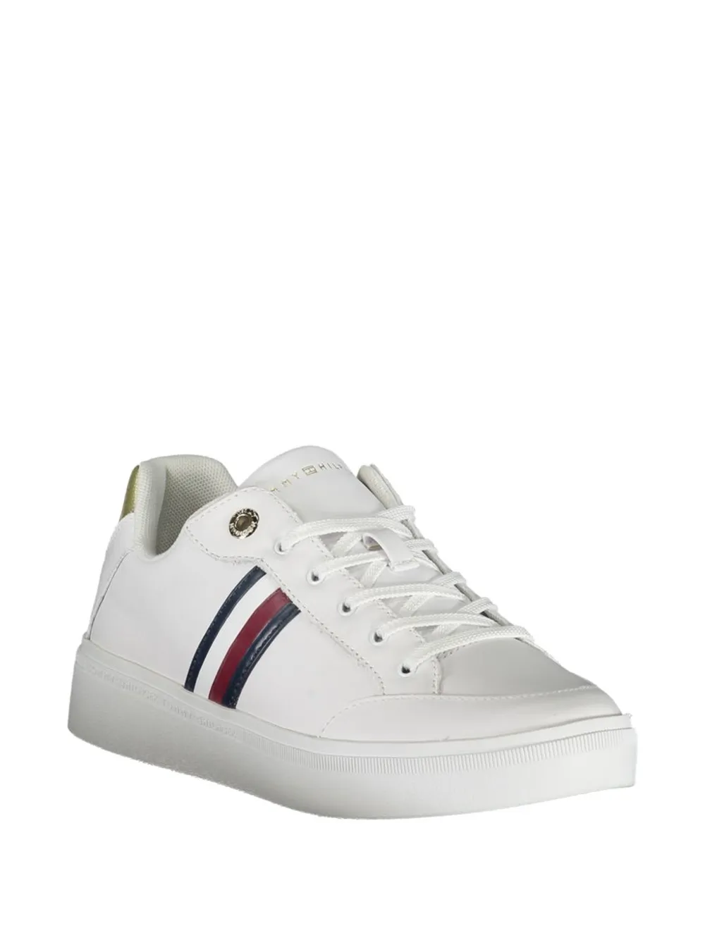Tommy Hilfiger tricolour-stripe sneakers Wit