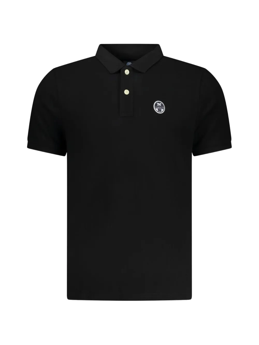 North Sails logo-patch piqué polo shirt - Nero