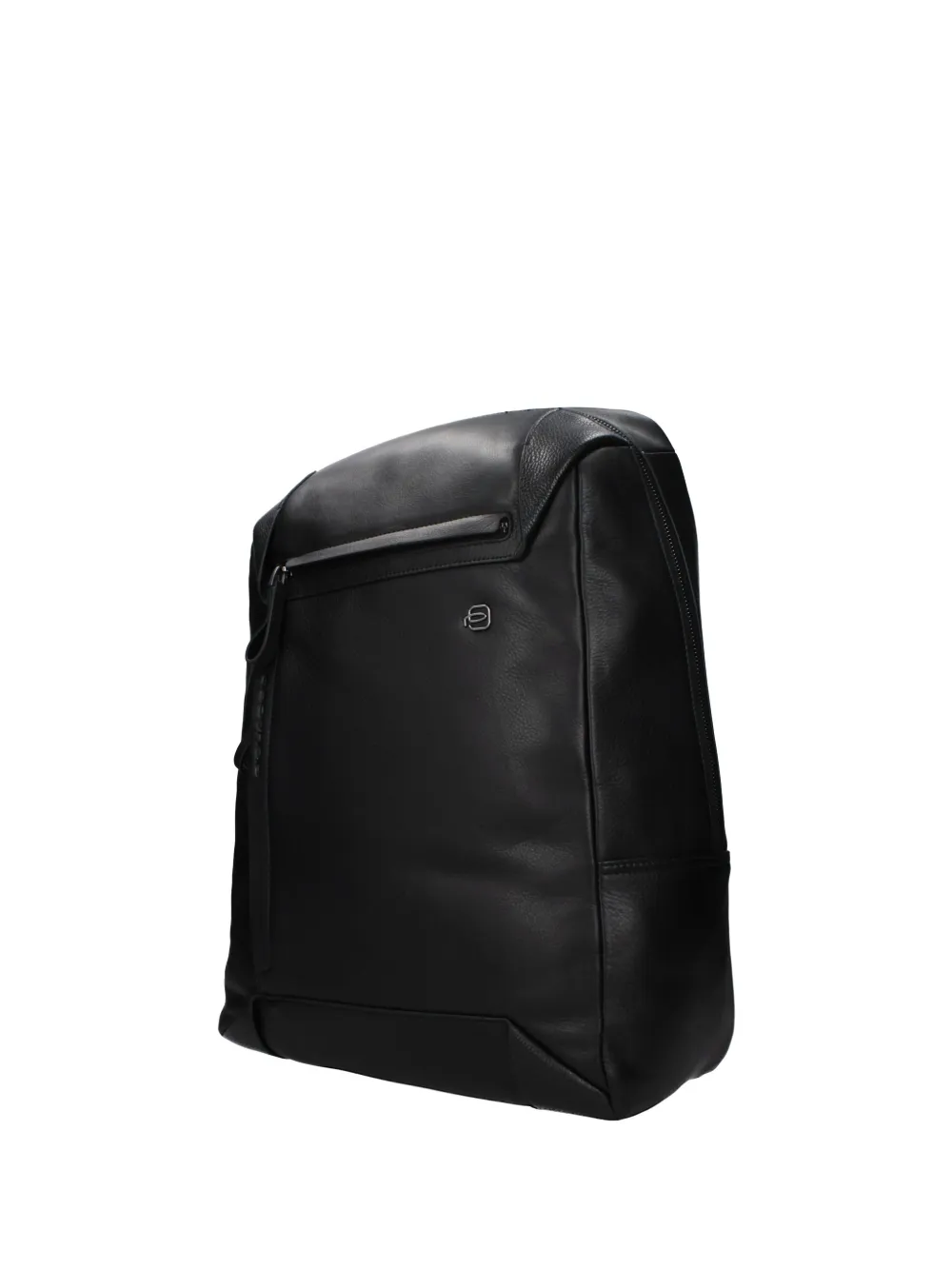 PIQUADRO logo-plaque leather backpack - Nero