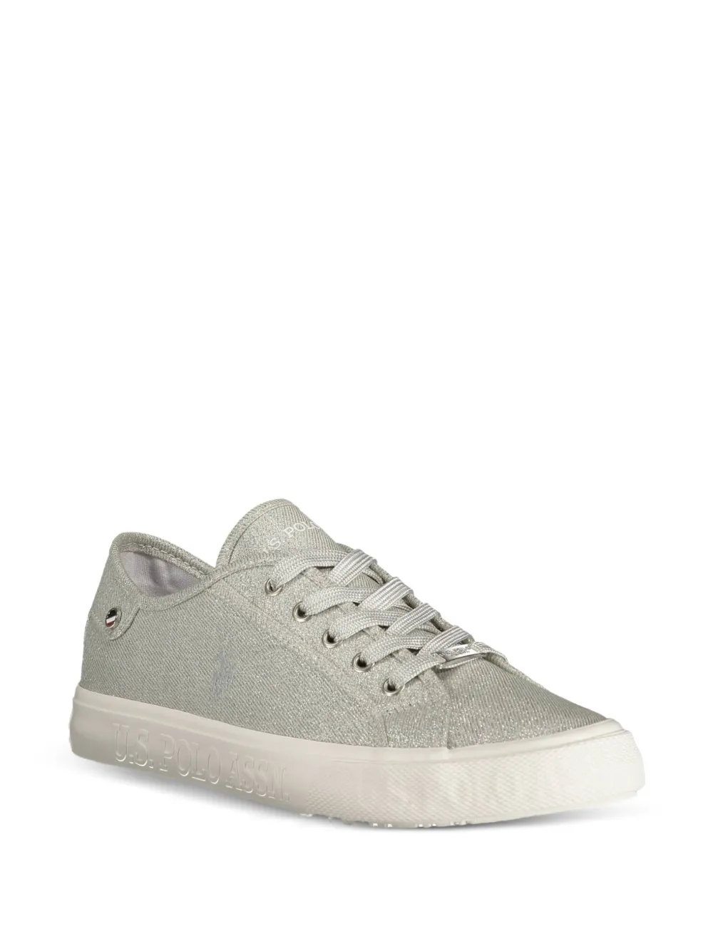 U.S. POLO ASSN. glitter-effect sneakers Zilver