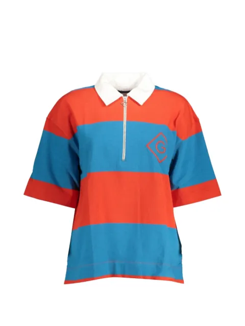 Gant striped half-zip polo shirt