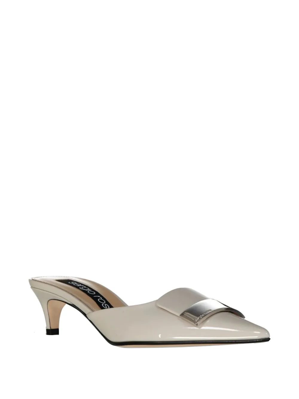 Sergio Rossi sr1 plaque-detail mules Beige