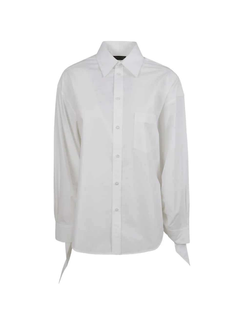 Balenciaga logo-embroidered shirt - Weiß