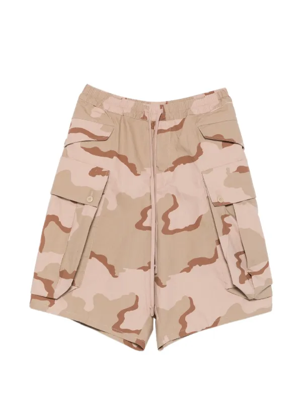R13 Camouflage-pattern Cargo Shorts in Pink