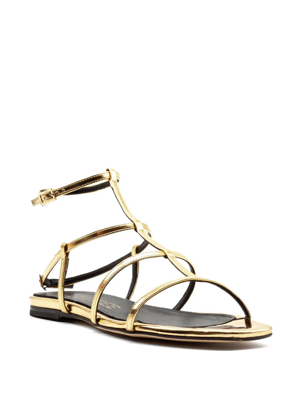 Julie Dee metallic-effect strappy sandals Goud