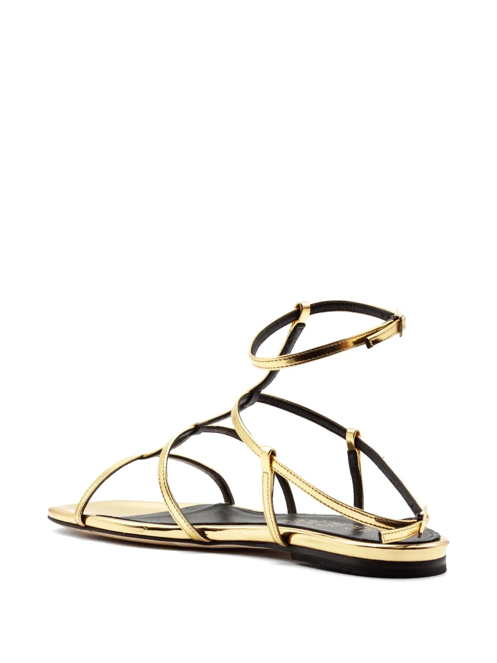 Julie Dee metallic-effect strappy sandals Goud