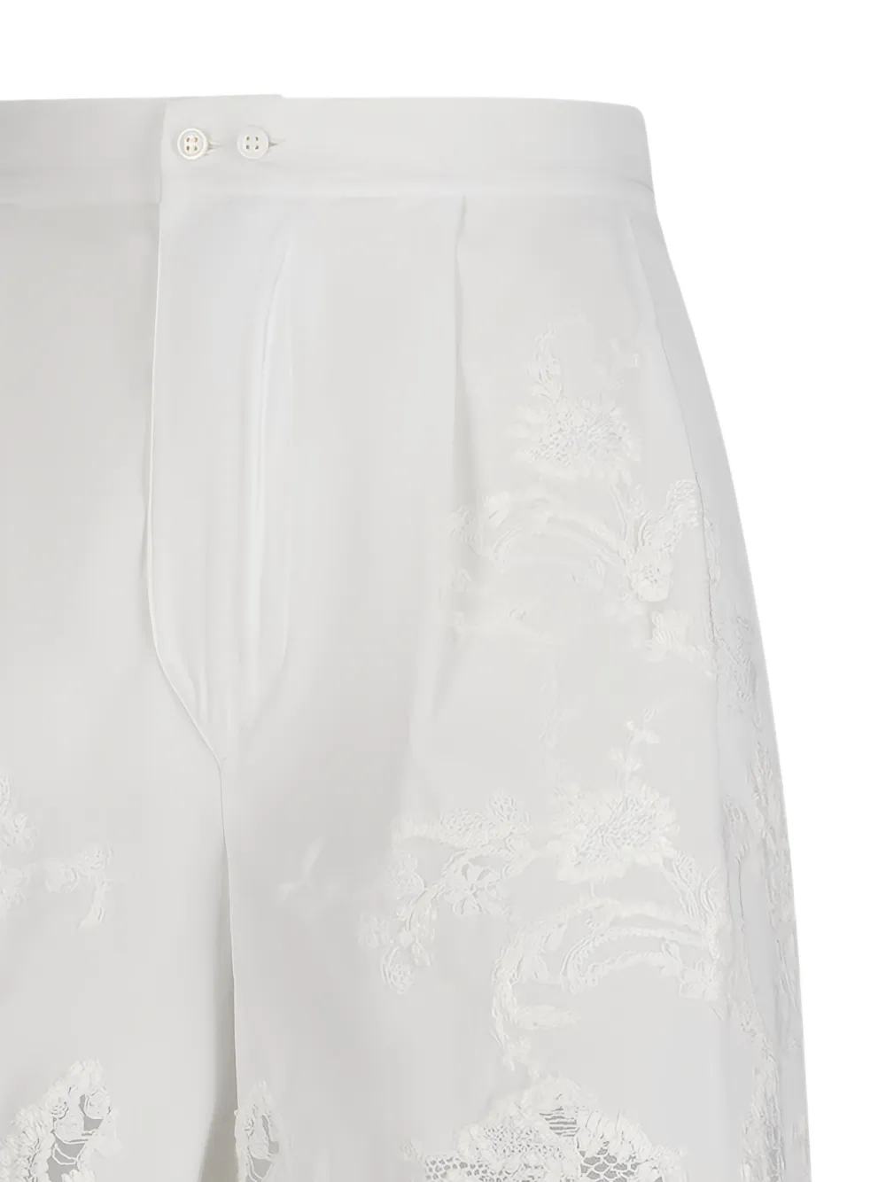 Ermanno Scervino Shorts met geborduurd kant Wit