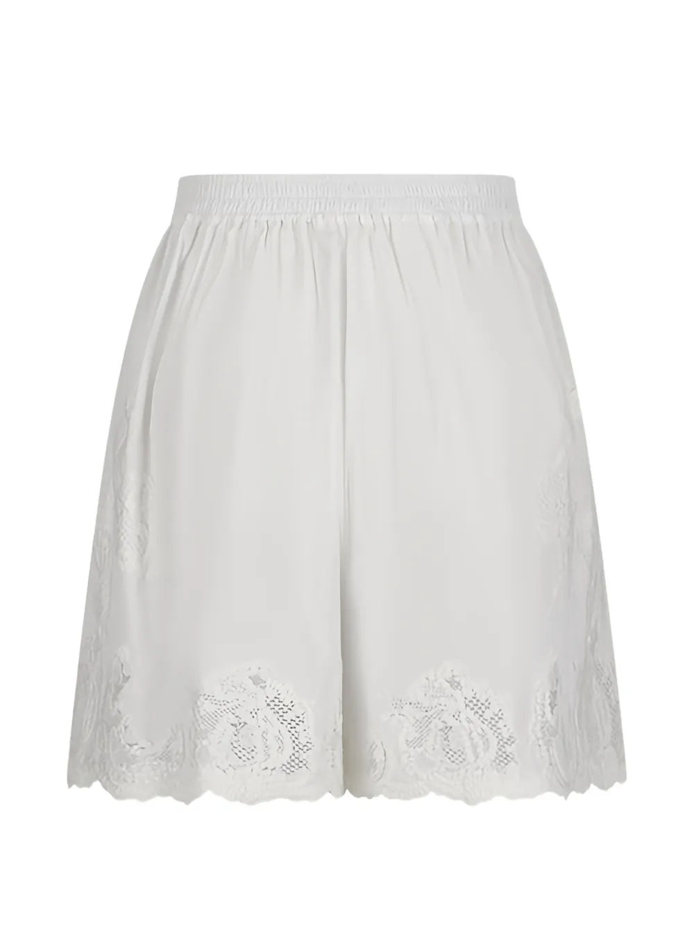 Ermanno Scervino Shorts met geborduurd kant Wit