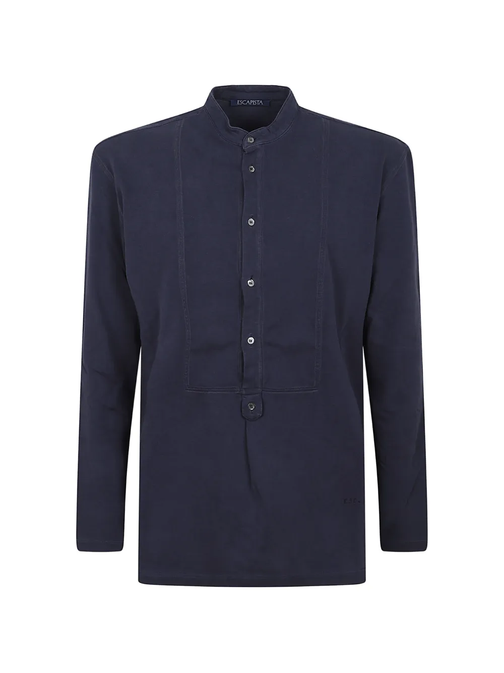ESCAPISTA Nelson bib-front band-collar shirt - Blu