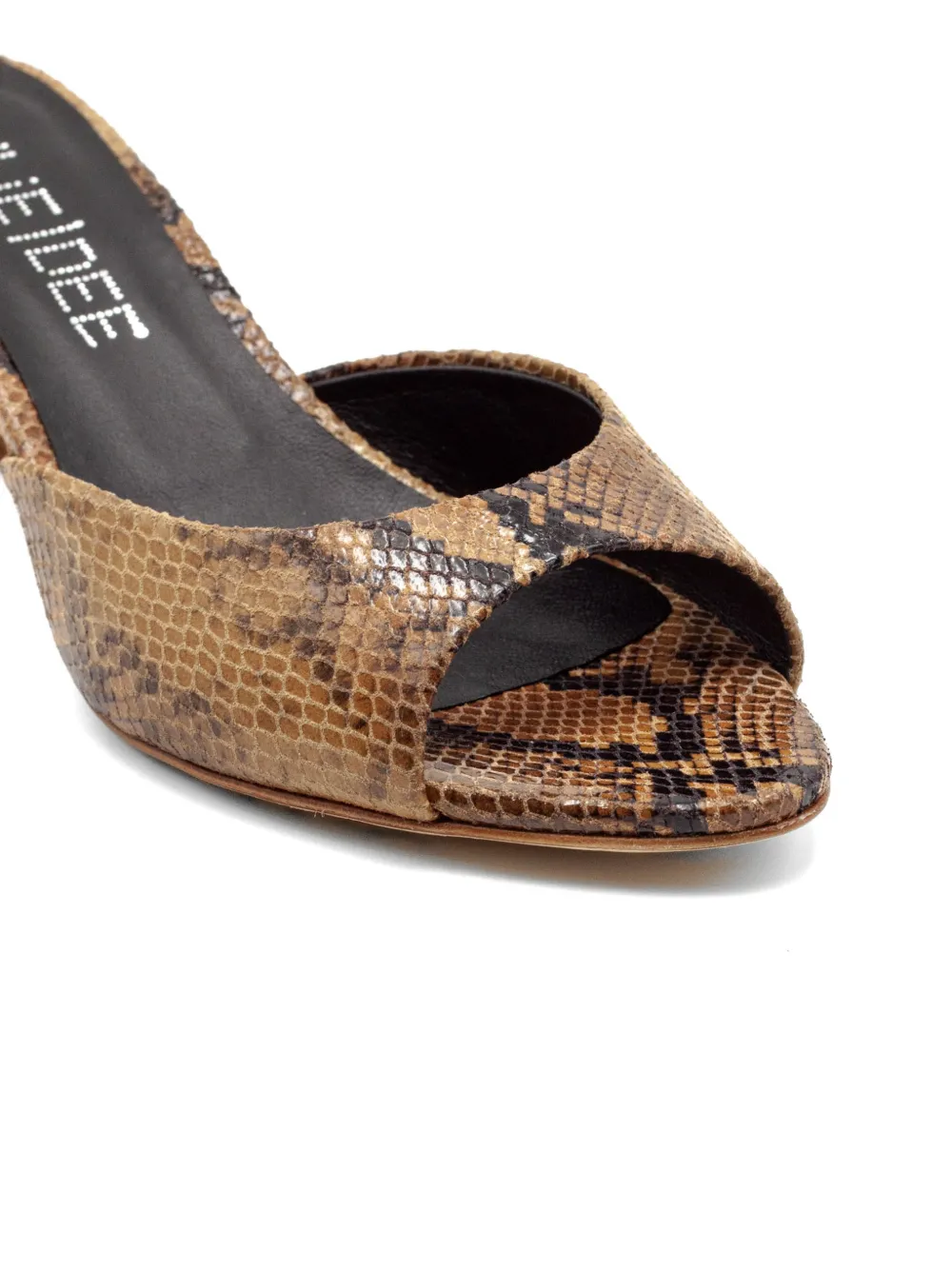 Julie Dee python-print leather sandals Bruin