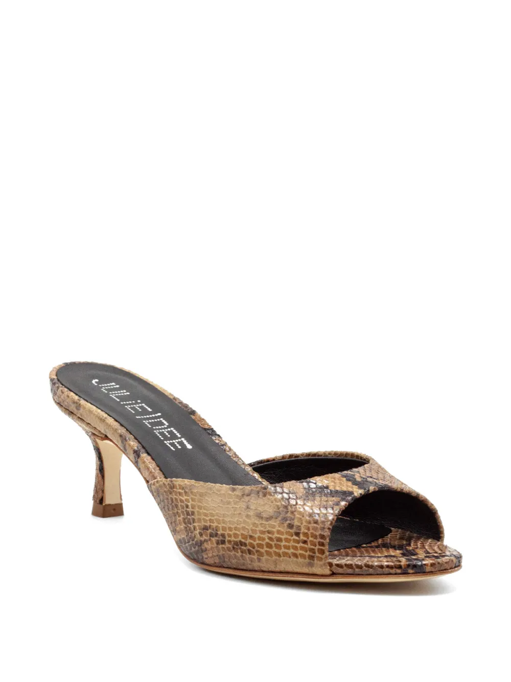 Julie Dee python-print leather sandals Bruin