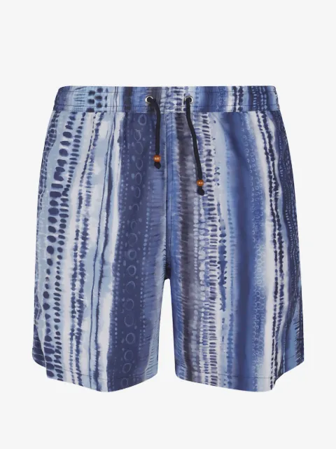 ESCAPISTA tie-dye drawstring swim shorts