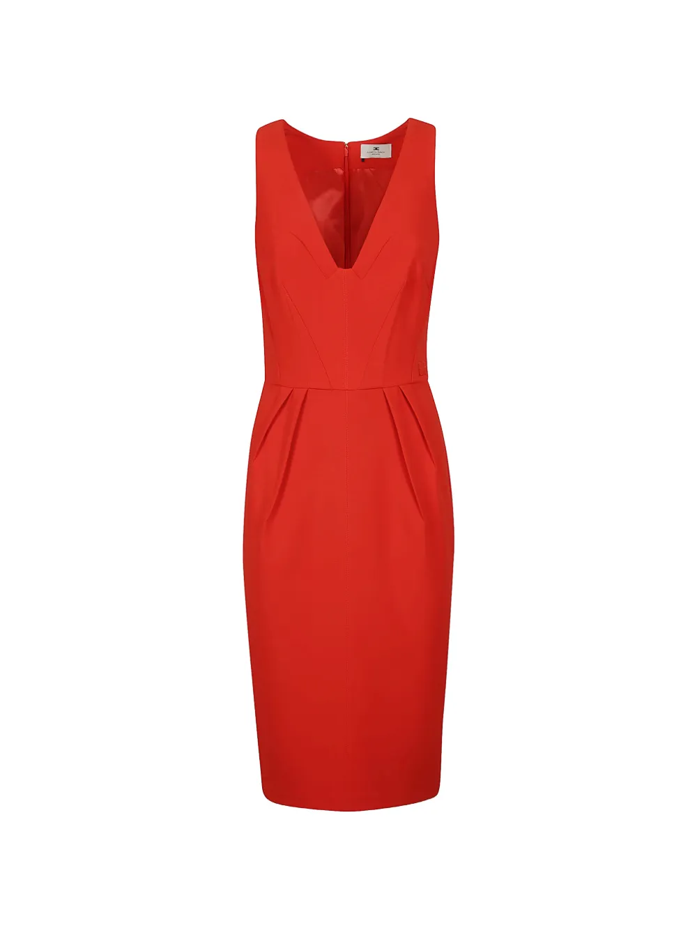 Elisabetta Franchi V-neck midi dress - Rosso