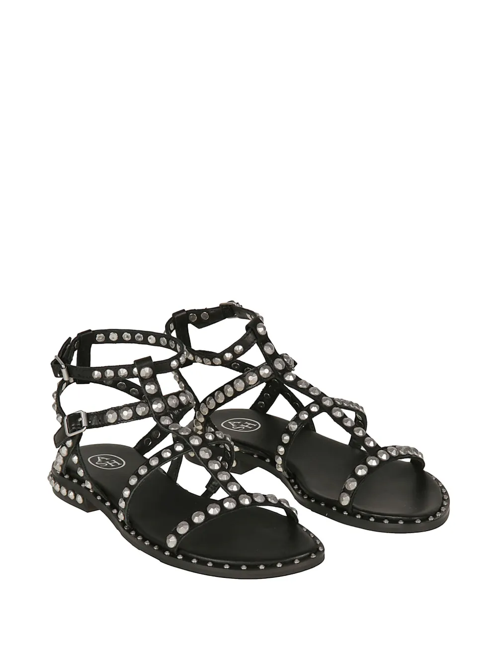 Ash Precious stud-embellished cage sandals Zwart