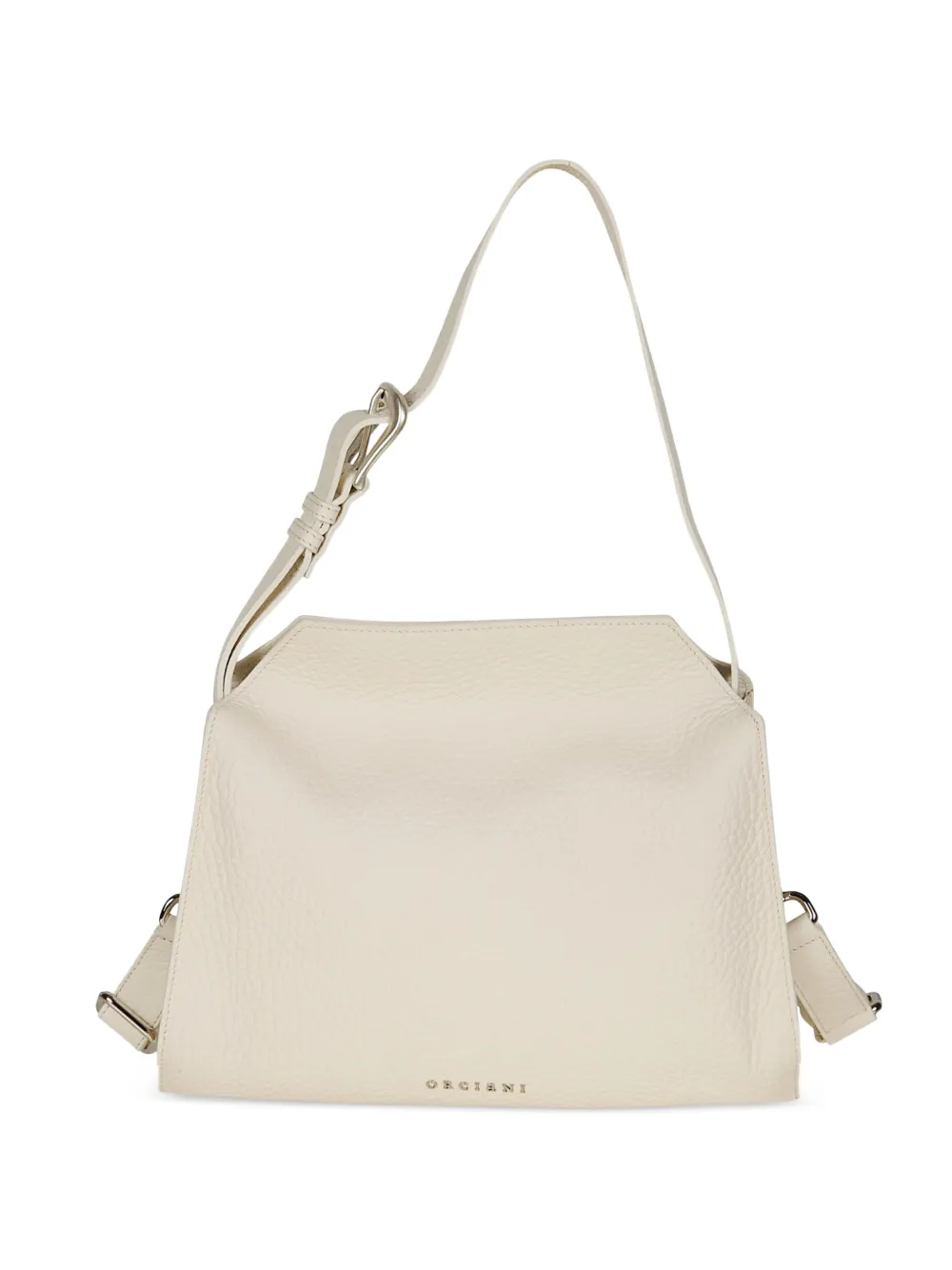 Orciani pebbled leather shoulder bag - Toni neutri